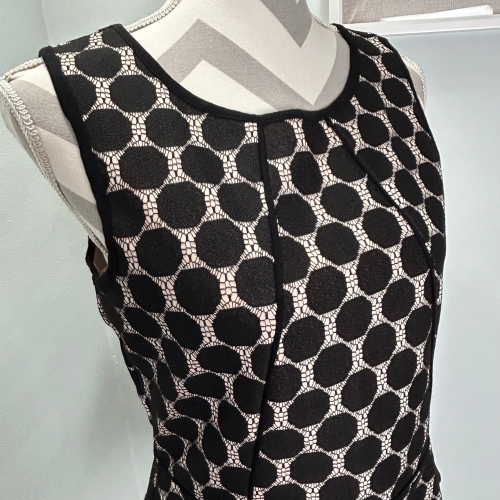 Weston Wear Black‎ White Polka Dot Peplum Top Sleeveless Women's Size M - Picture 6 of 11